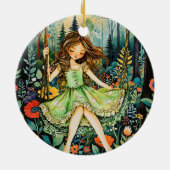 気が狂う自然が流れ遠くにる セラミックオーナメント (裏面)