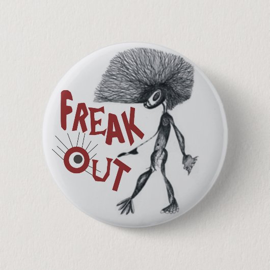 気が狂う 缶バッジ (正面)