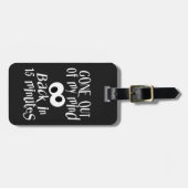 「気が狂った」の荷物カスタムタグ ラゲッジタグ (正面横)