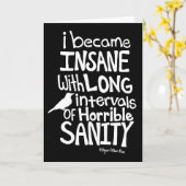 「気が狂った……」 引用文バイエドガーアランポー カード (黄色い花)