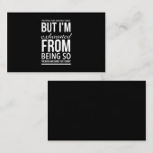 気が狂って疲れ素晴らしおもしろい引用文 名刺 (正面/裏面)