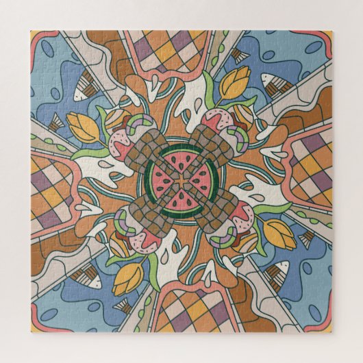 気さくな夏:パステルとパタよくはしゃぐーン ジグソーパズル (縦)