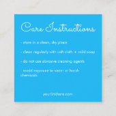 気にきらめくSun Cute 魅力的 スクエア名刺 (裏面)