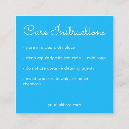 気にきらめくSun Cute 魅力的 スクエア名刺 (裏面)