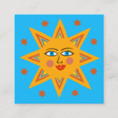 気にきらめくSun Cute 魅力的 スクエア名刺 (正面)