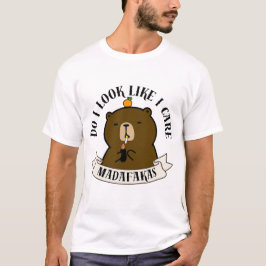 気にしているように見えますか おかしいクマの名言 Tシャツ