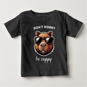 気にしないで可愛いキャピバラギフト ベビーTシャツ