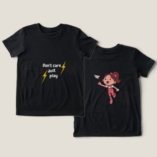気にしないで遊ぼう – かわいいキッズガールTシャツ トライブレンドTシャツ