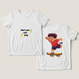 気にしないで遊ぼう ブラック キッズTシャツ トライブレンドTシャツ