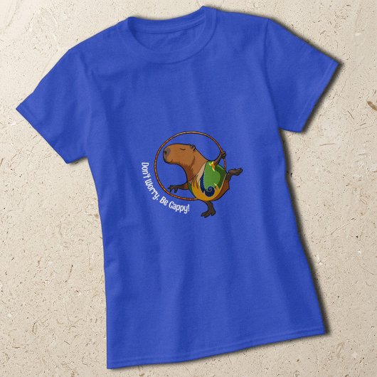 気にしないでCappy Capybara Gymnast Hoop Cartoon Tシャツ