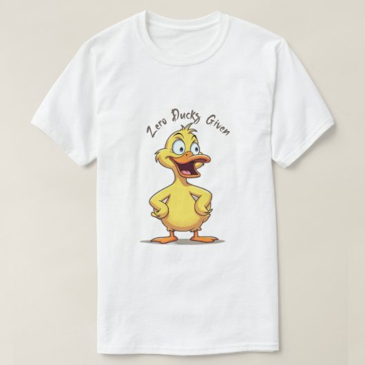 気にしないアヒル Tシャツ (デザイン正面)