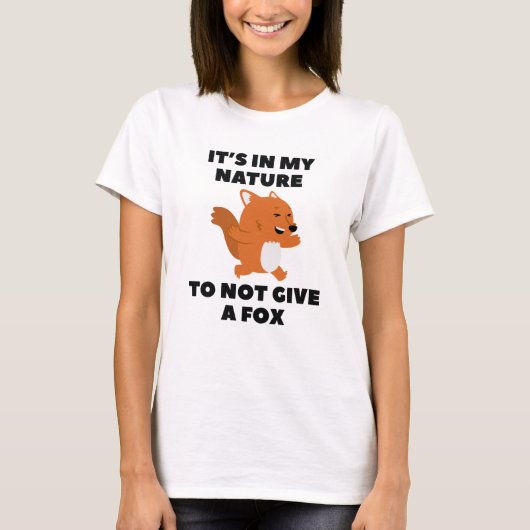 気にしないキツネ Tシャツ (正面)