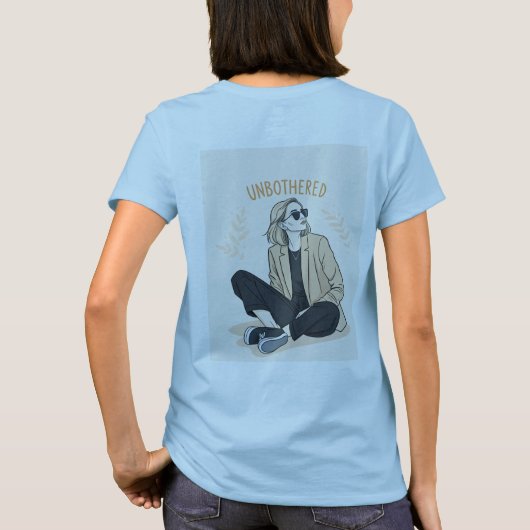気にしないシックなT型 Tシャツ (裏面)