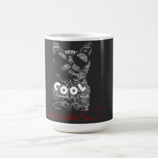気にしないネコのタイポグラフィ コーヒーマグカップ
