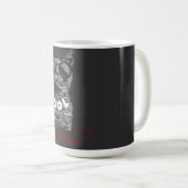 気にしないネコのタイポグラフィ コーヒーマグカップ (正面右)