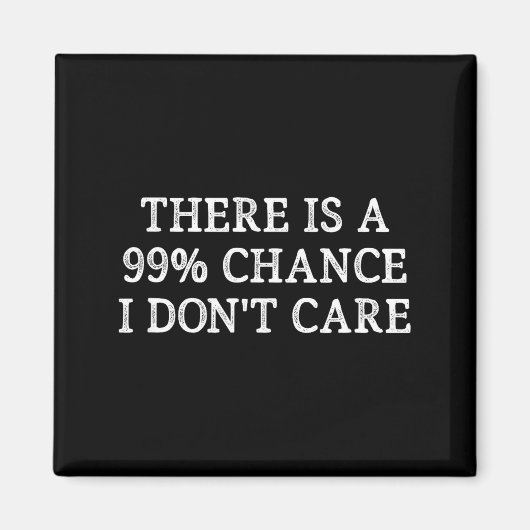 気にしない確率99% ビンテージスタイル マグネット (正面)