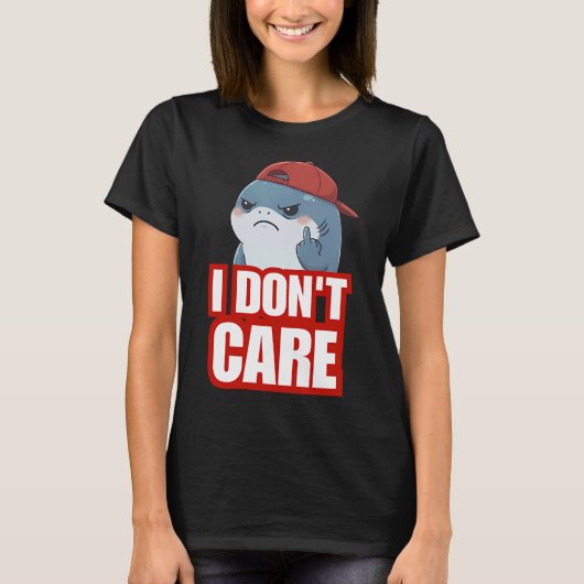 気にしない!ちびサメ Tシャツ (正面)