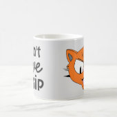 "気にしない" 見下したキャラクター猫 コーヒーマグカップ (中央)