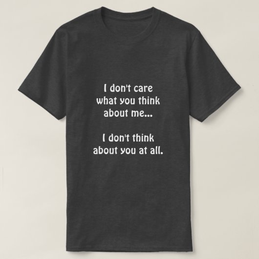 気にしない Tシャツ (デザイン正面)