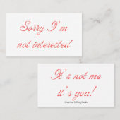 気にならずごめんなさいデートすること コーリングカード (正面/裏面)