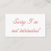 気にならずごめんなさいデートすること コーリングカード (正面)