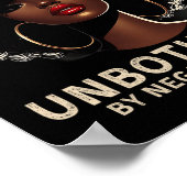 気にならぬ黒人女王アフリカ系アメリカ人女性 ポスター (角)