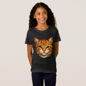 気になるオレンジタビー猫 Tシャツ (正面フル)