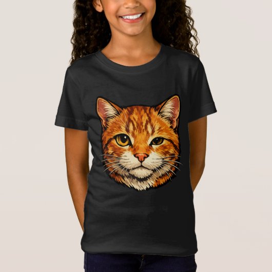 気になるオレンジタビー猫 Tシャツ (正面)