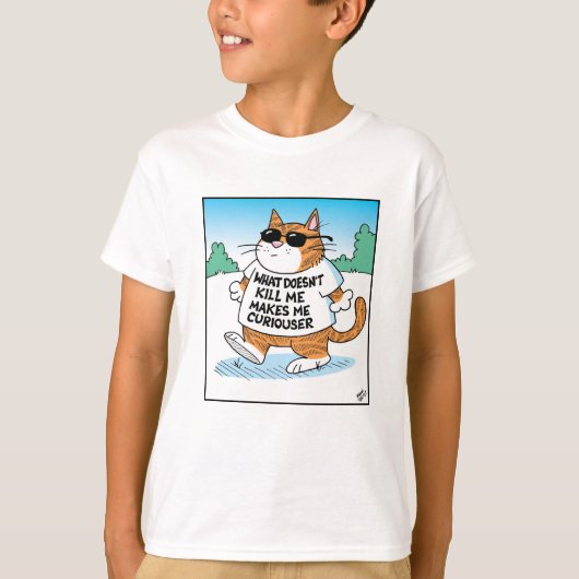 気になるネコ Tシャツ (正面)