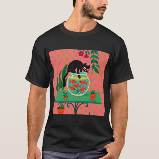 気になるネコ Tシャツ (正面)