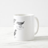 気になる小さな鳥の友達 コーヒーマグカップ (正面右)