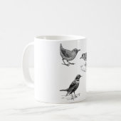 気になる小さな鳥の友達 コーヒーマグカップ (正面左)