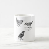 気になる小さな鳥の友達 コーヒーマグカップ (中央)