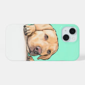 気になる犬 iPhone 15ケース (裏面横)