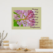 気にの癒しTouch癒し手の癒し言葉 ポスター (キッチン)