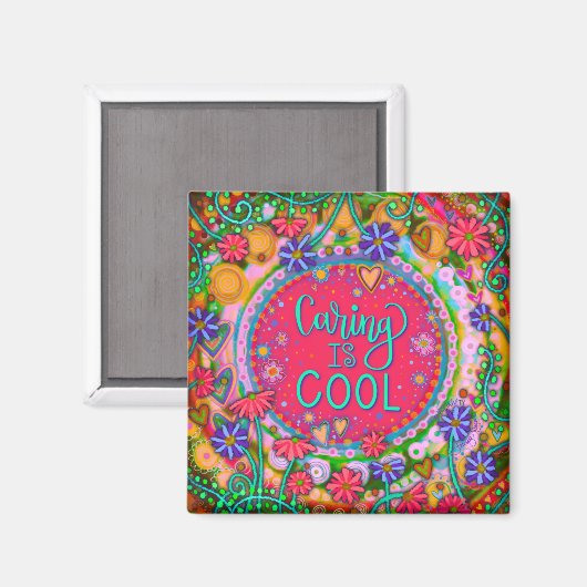 気にはピンクのクールフローラの優しさ マグネット (正面/裏面)