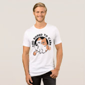 気にもとめない – 面白いおこりんぼ猫の名言 トライブレンドTシャツ (正面全面)