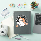 気にもとめない – 面白いおこりんぼ猫の引用 シール (iPadカバー)