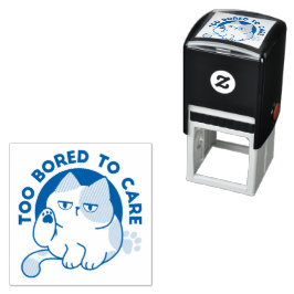 気にもとめない – 面白いおこりんぼ猫の引用 セルフインキングスタンプ