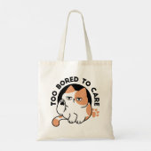 気にもとめない – 面白いおこりんぼ猫の引用 トートバッグ (裏面)