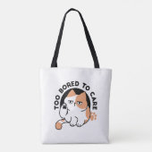 気にもとめない – 面白いおこりんぼ猫の引用 トートバッグ (裏面)