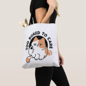 気にもとめない – 面白いおこりんぼ猫の引用 トートバッグ (クローズアップ)
