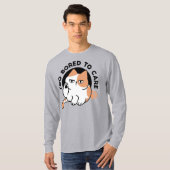 気にもとめない – 面白いおこりんぼ猫の引用 Tシャツ (正面フル)