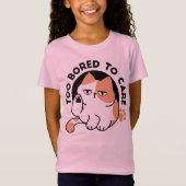 気にもとめない – 面白いおこりんぼ猫の引用 Tシャツ (正面)