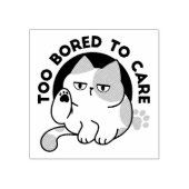 気にも留めない – 面白いおこりんぼ猫の引用 ラバースタンプ (インプリント)