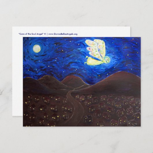 気にソウル・エンジェル絵画アのはがき ポストカード (正面/裏面)