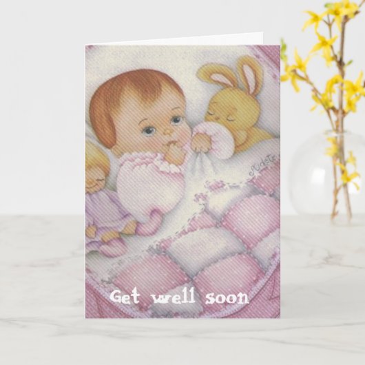 気にベビー カード (黄色い花)