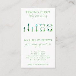 気に体ジュエリー穿孔用グリーンカード 名刺