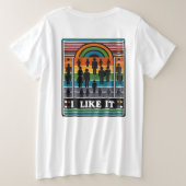 気に入った プラスサイズTシャツ (デザイン裏面)