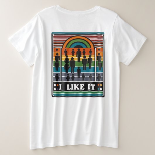 気に入った プラスサイズTシャツ (デザイン裏面)